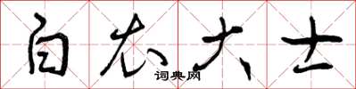 曾庆福白衣大士草书怎么写