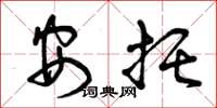 曾庆福安托草书怎么写