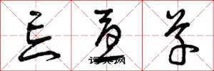 曾庆福忘忧草草书怎么写