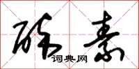 朱锡荣醉素草书怎么写