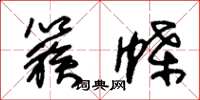 朱锡荣簇蝶草书怎么写