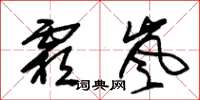 朱锡荣霜岚草书怎么写