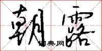钱沛云朝露行书怎么写