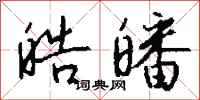 钱沛云皓皤行书怎么写
