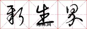 曾庆福新生界草书怎么写