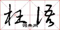 曾庆福枉语草书怎么写