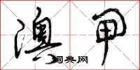 曾庆福澳闸草书怎么写