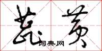 曾庆福蕊黄草书怎么写