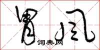曾庆福胃风草书怎么写