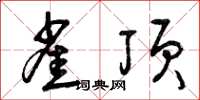 曾庆福雀顶草书怎么写