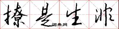 钱沛云撩是生非行书怎么写