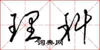 梁锦英理科草书怎么写