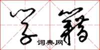 梁锦英学籍草书怎么写