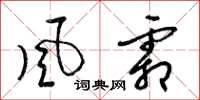 梁锦英风霜草书怎么写