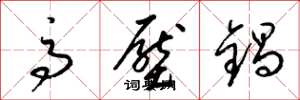 梁锦英高压锅草书怎么写
