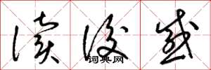 梁锦英读后感草书怎么写