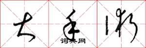 梁锦英大手术草书怎么写