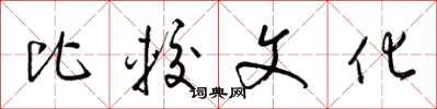 梁锦英比较文化草书怎么写