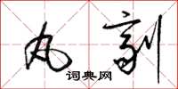 梁锦英丸剂草书怎么写