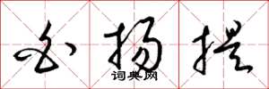 梁锦英白扬提草书怎么写
