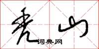 梁锦英秃山草书怎么写