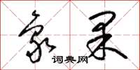 梁锦英象果草书怎么写