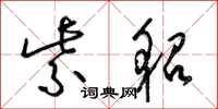 梁锦英紫貂草书怎么写