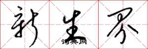 梁锦英新生界草书怎么写