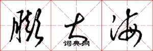 梁锦英膨大海草书怎么写