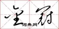 梁锦英金冠草书怎么写