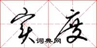 梁锦英实度草书怎么写