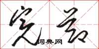 骆恒光完节草书怎么写
