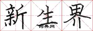骆恒光新生界楷书怎么写
