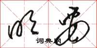 骆恒光明要草书怎么写