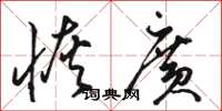骆恒光恢广草书怎么写