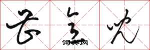 骆恒光甚意儿草书怎么写