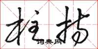 骆恒光柱持草书怎么写
