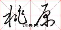 骆恒光桃原草书怎么写