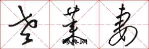 骆恒光老莱妻草书怎么写