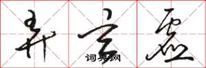骆恒光弄玄虚草书怎么写