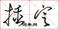 骆恒光插定草书怎么写
