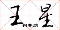 钱沛云王星行书怎么写