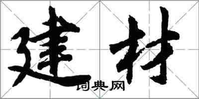 胡问遂建材行书怎么写