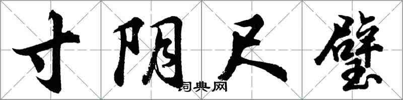 胡问遂寸阴尺璧行书怎么写