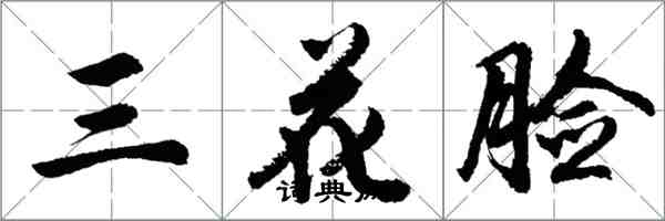 胡问遂三花脸行书怎么写