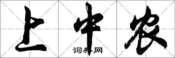 胡问遂上中农行书怎么写