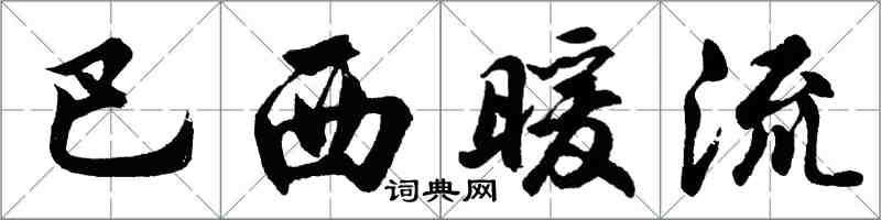 胡问遂巴西暖流行书怎么写
