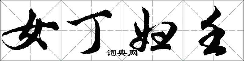 胡问遂女丁妇壬行书怎么写