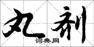 胡问遂丸剂行书怎么写