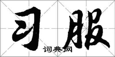 胡问遂习服行书怎么写